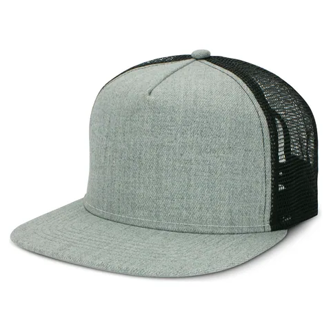 Jackson Flat Peak Trucker Cap in grey