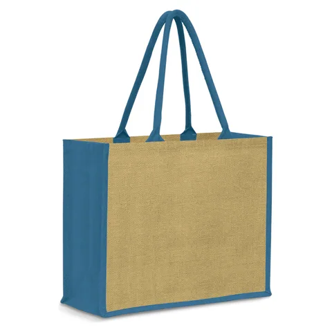 Modena Jute Tote Bag blue