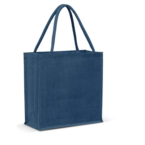 Monza Jute Tote Bag - Colour Match blue