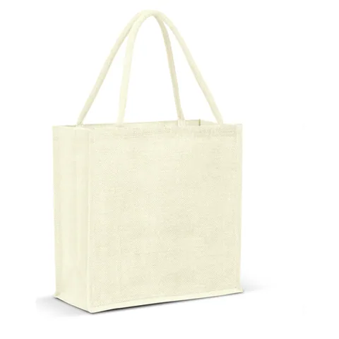 Monza Jute Tote Bag - Colour Match white