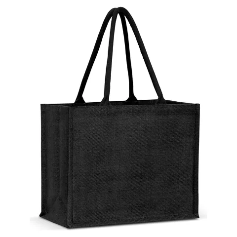 Torino Jute Tote Bag - Colour Match black