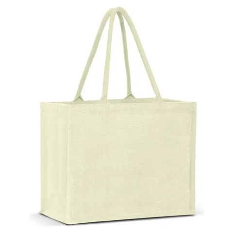 Torino Jute Tote Bag - Colour Match white