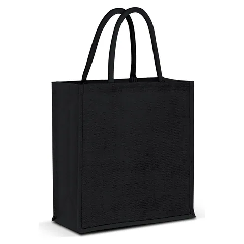 Lanza Jute Tote Bag - Colour Match black