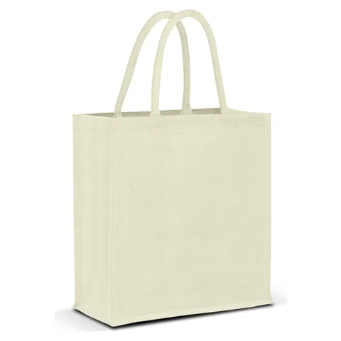 Lanza Jute Tote Bag - Colour Match white