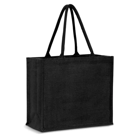 Modena Jute Tote Bag - Colour Match black