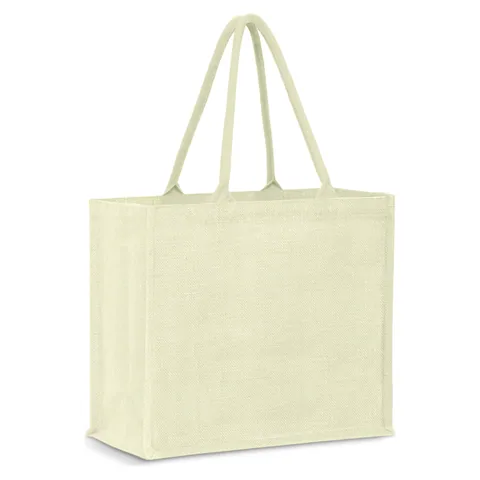 Modena Jute Tote Bag - Colour Match white