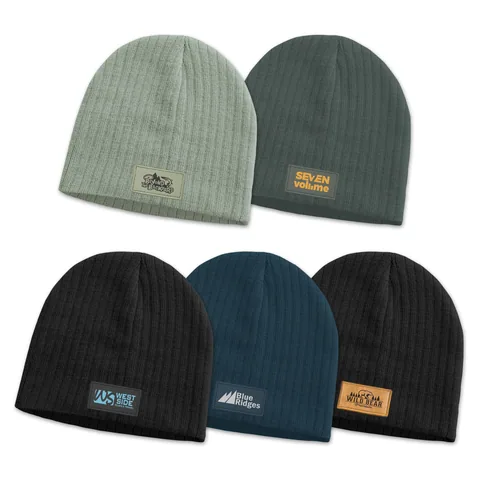 Nebraska Cable Knit Beanie with Patch