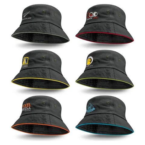 Bondi Bucket Hat - Coloured Sandwich Trim