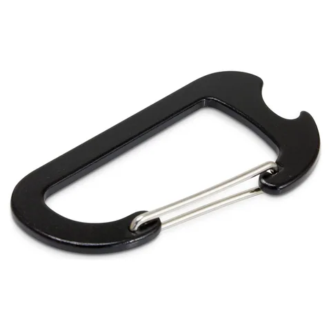 Carabiner Bottle Opener in black