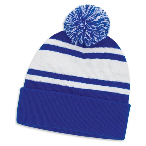 Commodore Beanie with Pom Pom blue