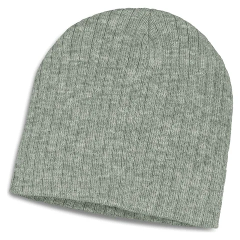 Nebraska Heather Cable Knit Beanie in grey