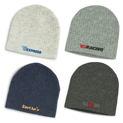 Nebraska Heather Cable Knit Beanie