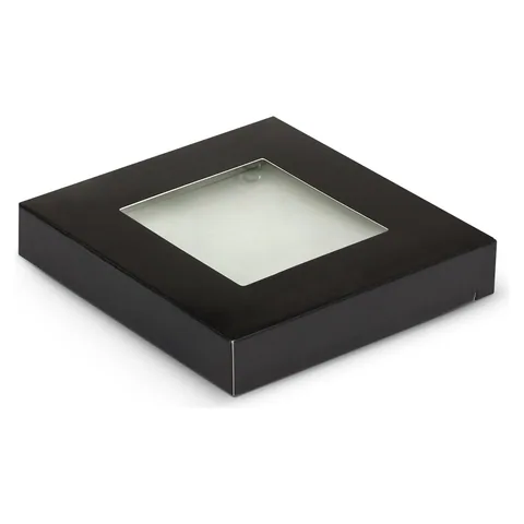 Venice Glass Coaster - Set of 2 - Square black
