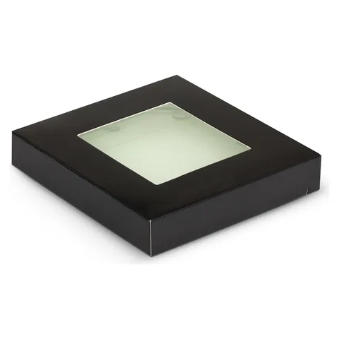 Venice Glass Coaster - Set of 2 - Round black
