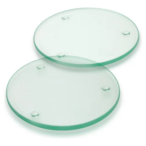 Venice Glass Coaster - Set of 2 - Round in clear