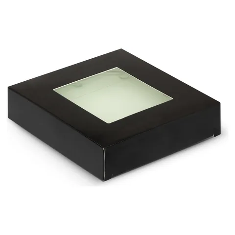 Venice Glass Coaster - Set of 4 - Round black