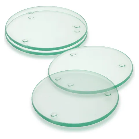 Venice Glass Coaster - Set of 4 - Round in clear