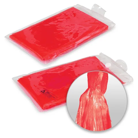 Emergency Poncho red