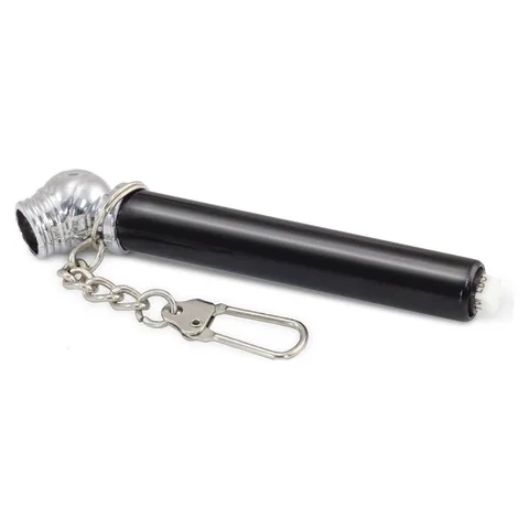Tyre Pressure Gauge Key Ring in black