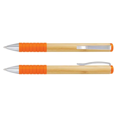 Bamboo Twist Pen in orange