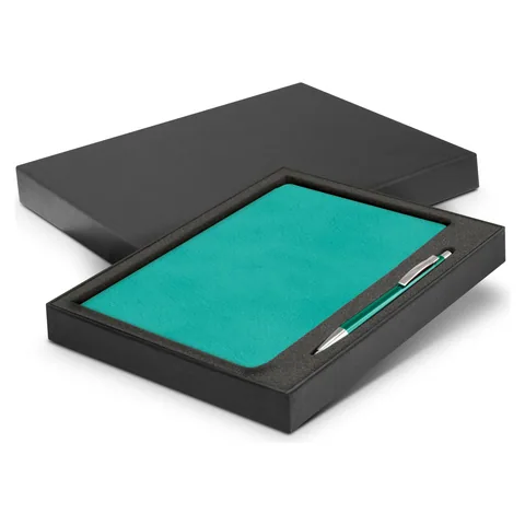 Demio Notebook and Pen Gift Set teal