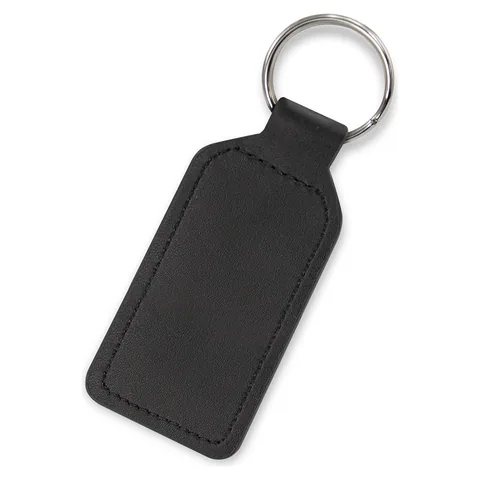 Prince Leather Key Ring - Rectangle in black