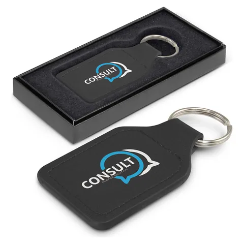 Prince Leather Key Ring - Square