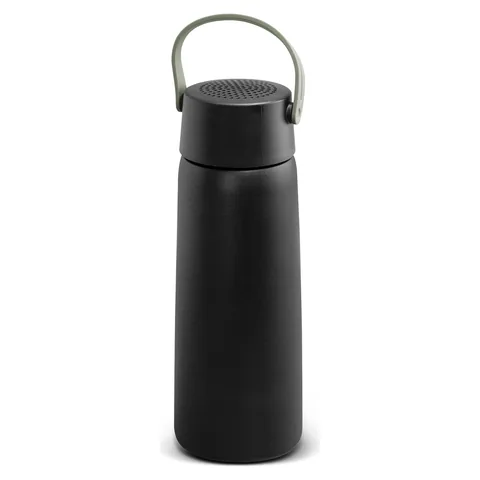 Bluetooth Speaker Vacuum Bottle in black