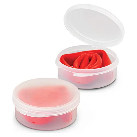 Silicone Straw with Case red