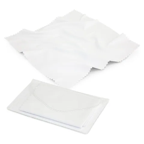 Lens Microfibre Cleaning Cloth in white