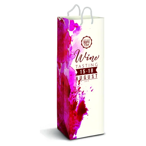 Laminated Paper Wine Bag - Full Colour