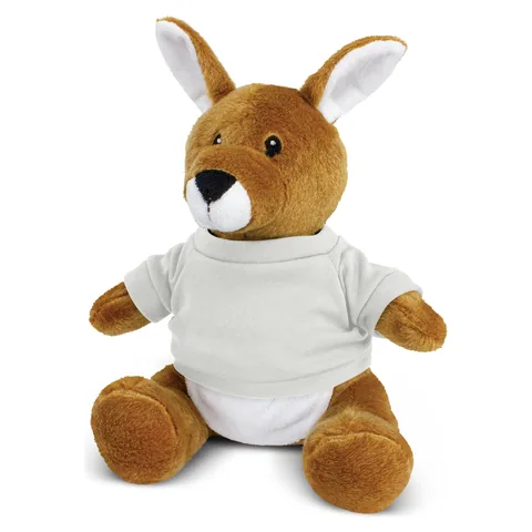 Kangaroo Plush Toy in white