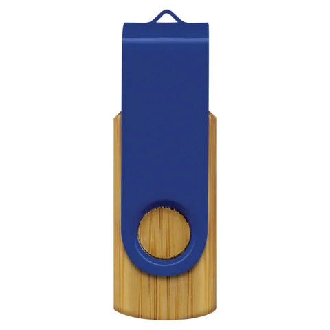 Helix 4GB Bamboo Flash Drive blue