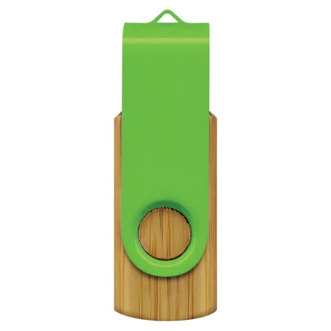 Helix 4GB Bamboo Flash Drive green
