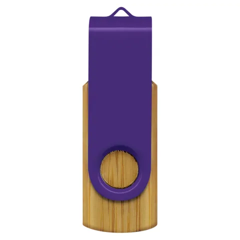 Helix 4GB Bamboo Flash Drive purple