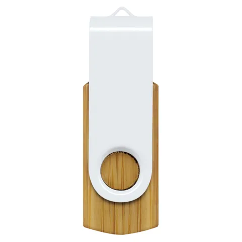 Helix 4GB Bamboo Flash Drive white