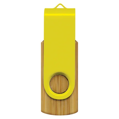 Helix 4GB Bamboo Flash Drive yellow