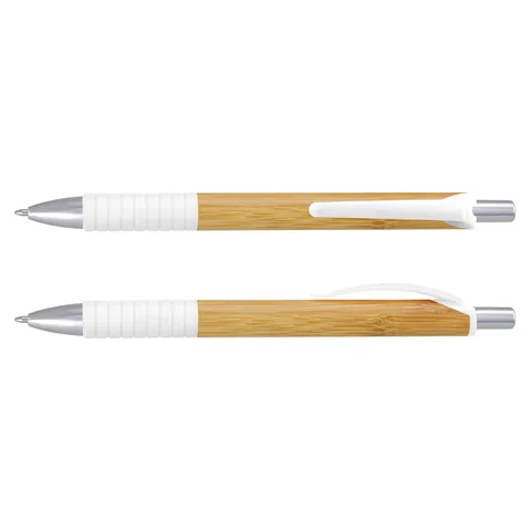 Trinity Bamboo Pen in white