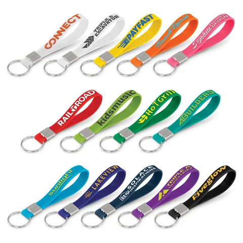 Silicone Key Ring - Embossed