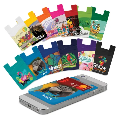 Dual Silicone Phone Wallet - Full Colour