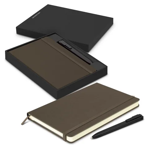 Moleskine Notebook and Pen Gift Set in brown