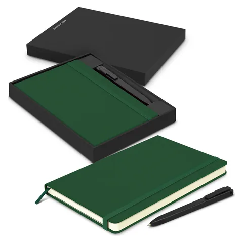 Moleskine Notebook and Pen Gift Set green