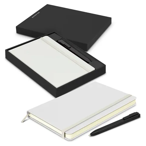 Moleskine Notebook and Pen Gift Set white