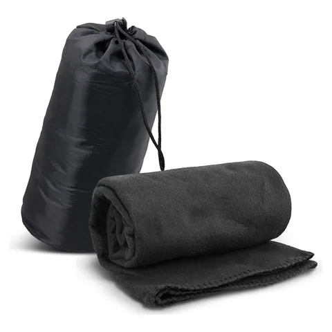 Glasgow Fleece Blanket in Carry Bag black