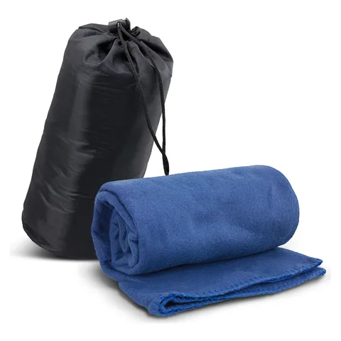 Glasgow Fleece Blanket in Carry Bag blue