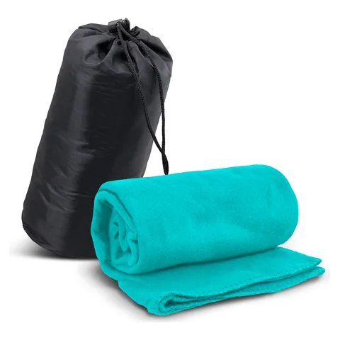 Glasgow Fleece Blanket in Carry Bag lblue