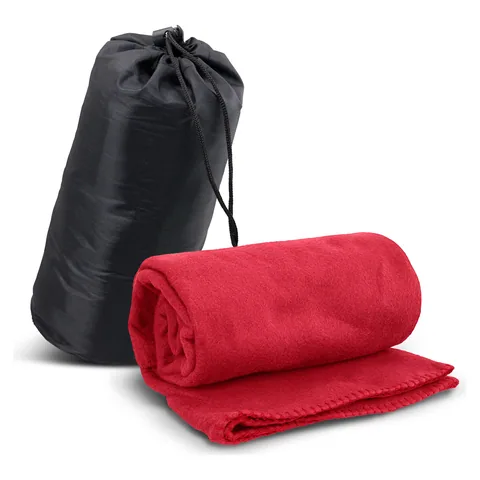 Glasgow Fleece Blanket in Carry Bag red