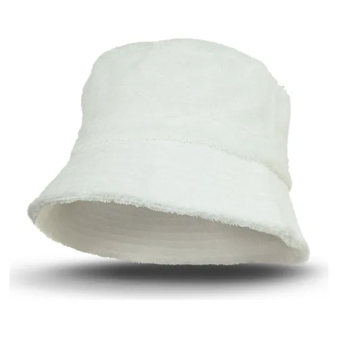 Bondi Terry Towelling Bucket Hat in white