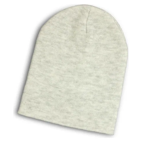 Heather Slouch Beanie in grey