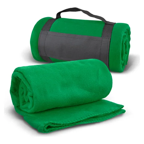 Glasgow Fleece Blanket with Strap green